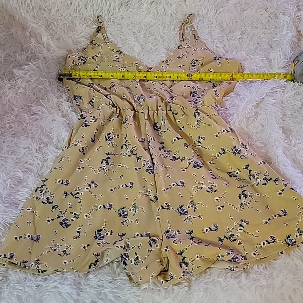 Yellow floral romper